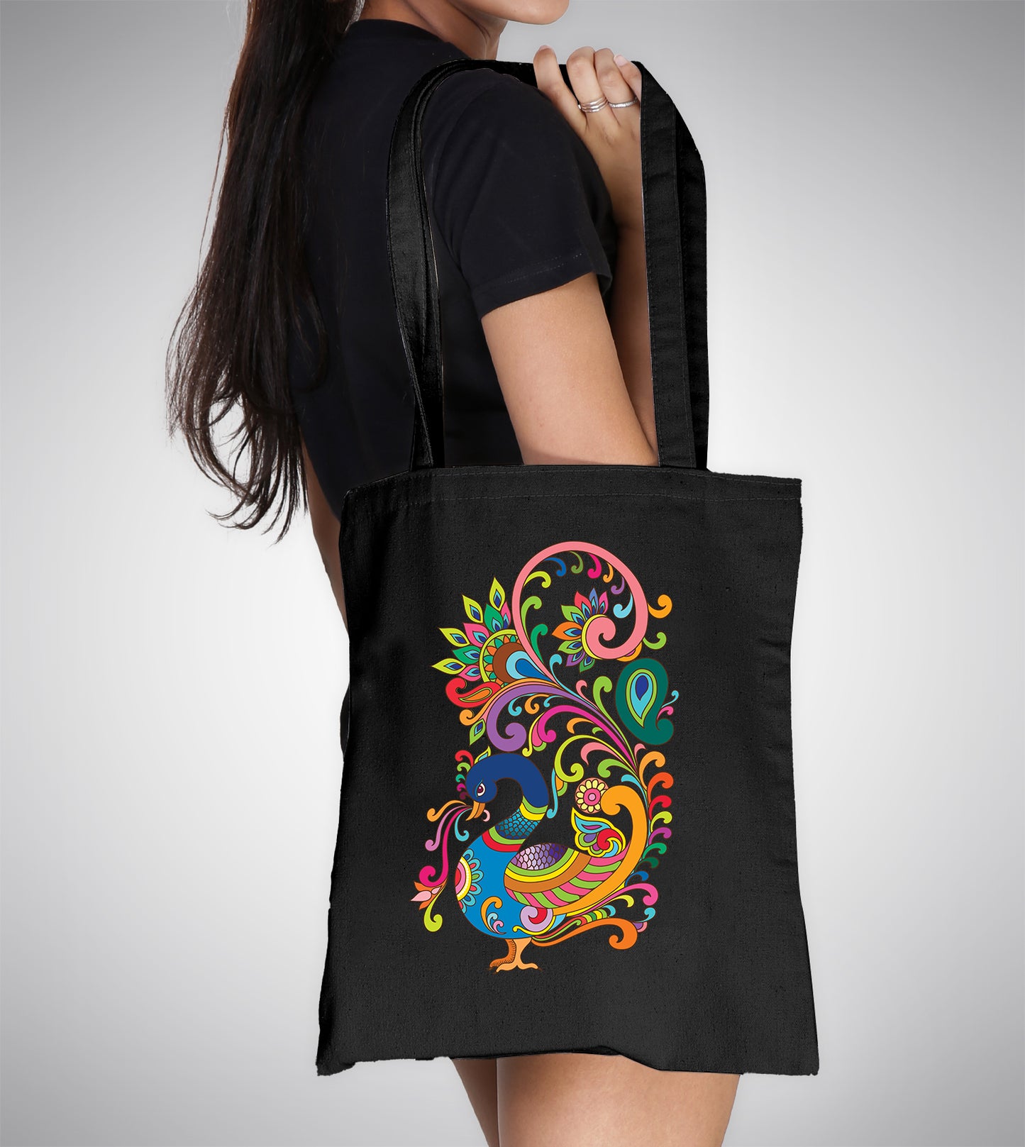 Arty Peacock on bag