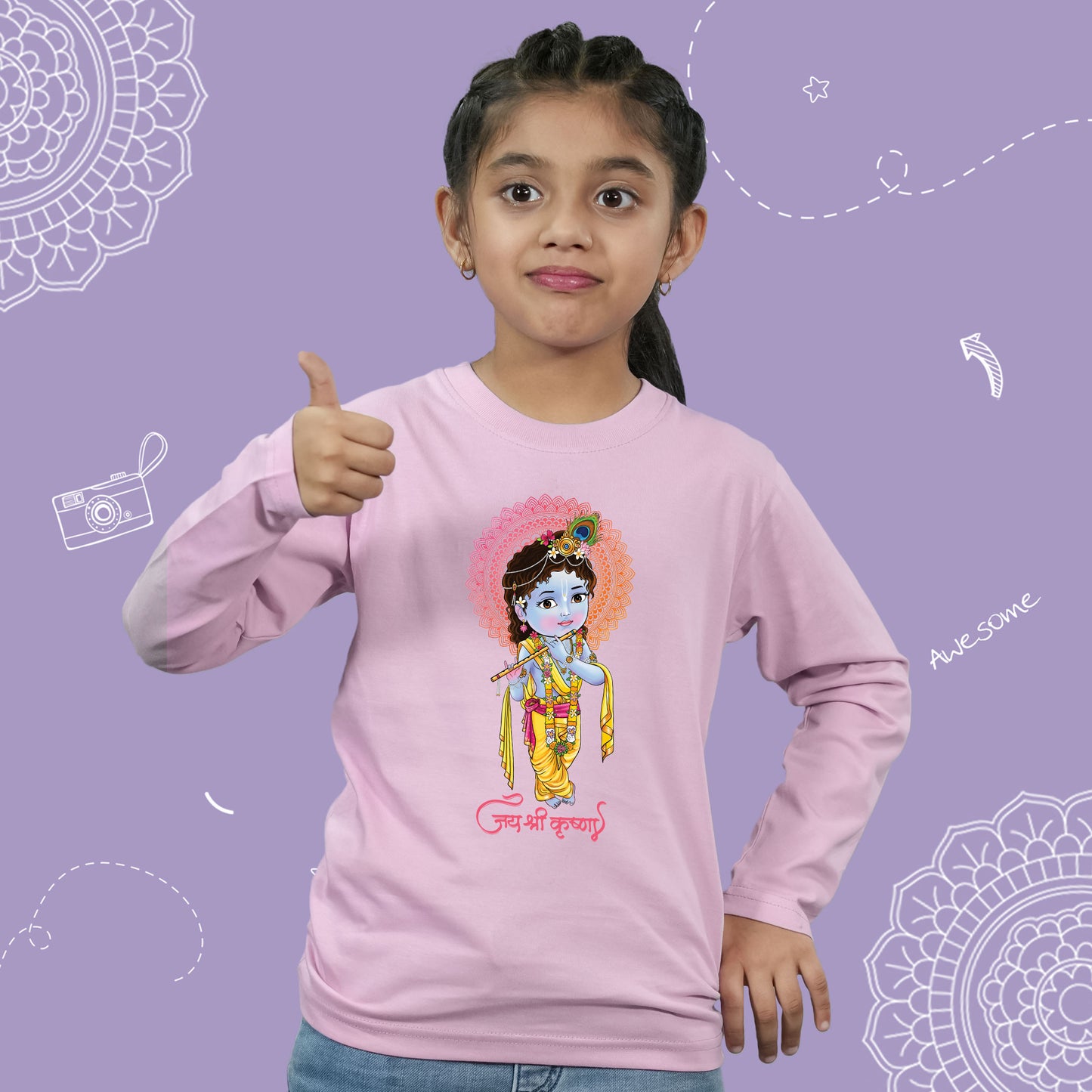 Jai Shri Krishna in Long Sleeves