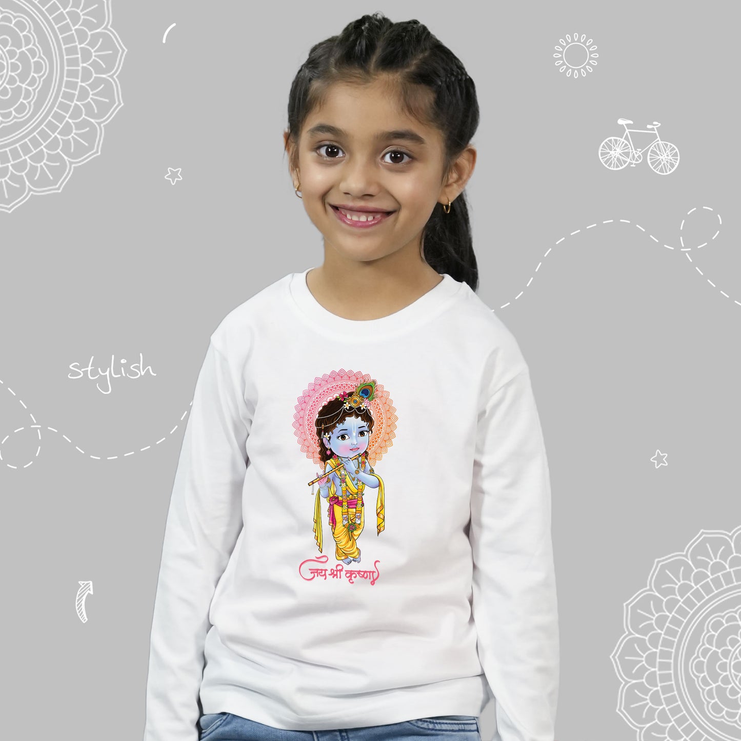 Jai Shri Krishna in Long Sleeves