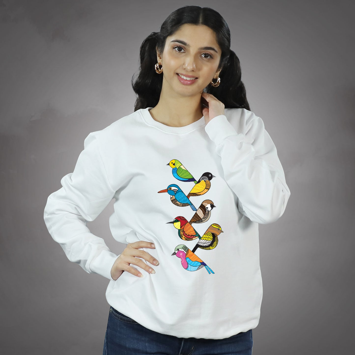 Arty Birds on Sweatshirt