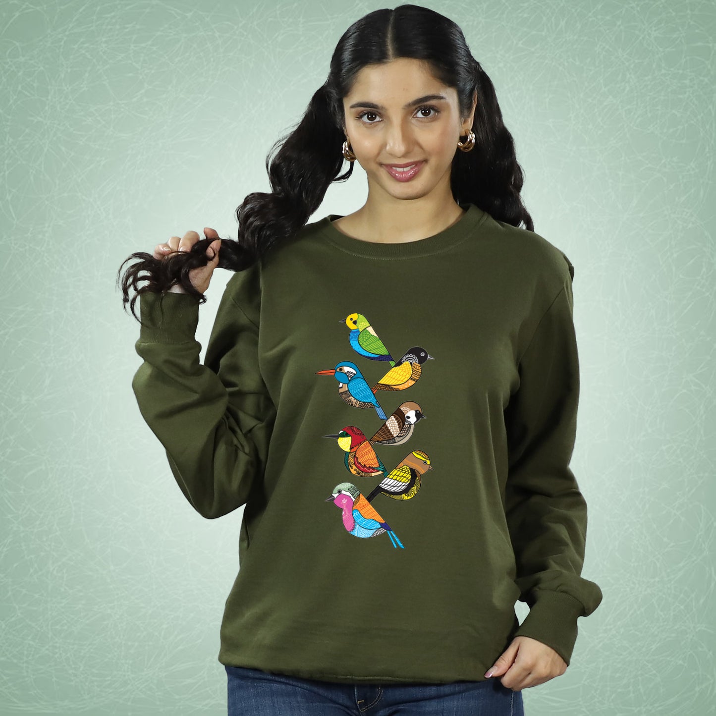 Arty Birds on Sweatshirt