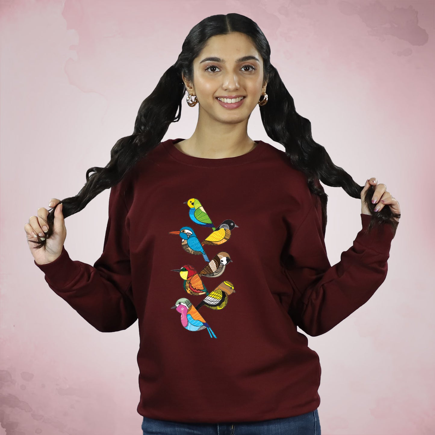 Arty Birds on Sweatshirt