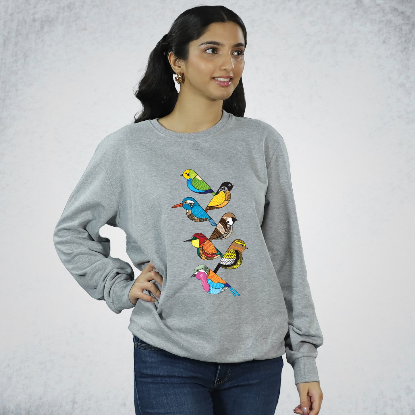 Arty Birds on Sweatshirt