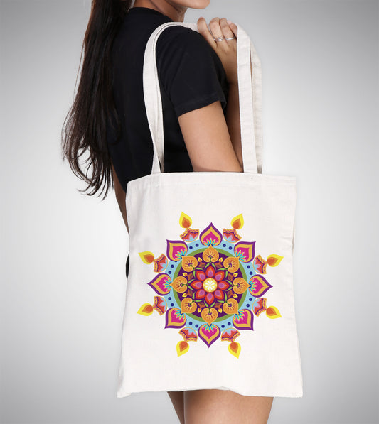 Deepawali Rangoli on Tote Bag